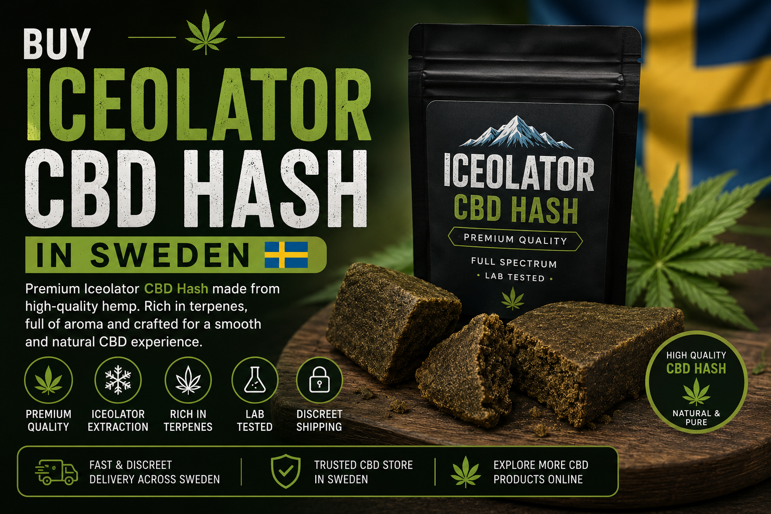 Buy Iceolator CBD Hash in Sweden