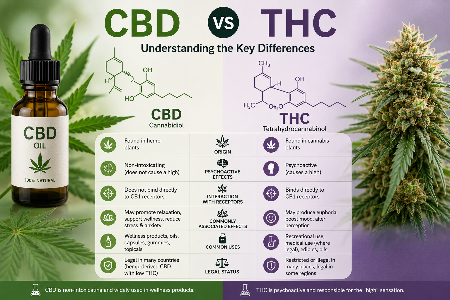 Difference Between CBD and THC
